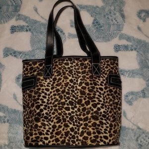 Bueno leopard print satchel